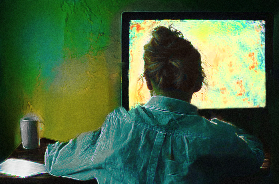 artwork for Claire Scott's poem In Which I Am Seduced by a Scam